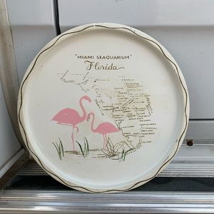 Vintage Florida State Seaquarium Flamingo Tray
